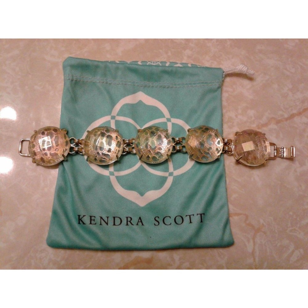 Kendra Scott Clear Iridescent Cassie Bracelet